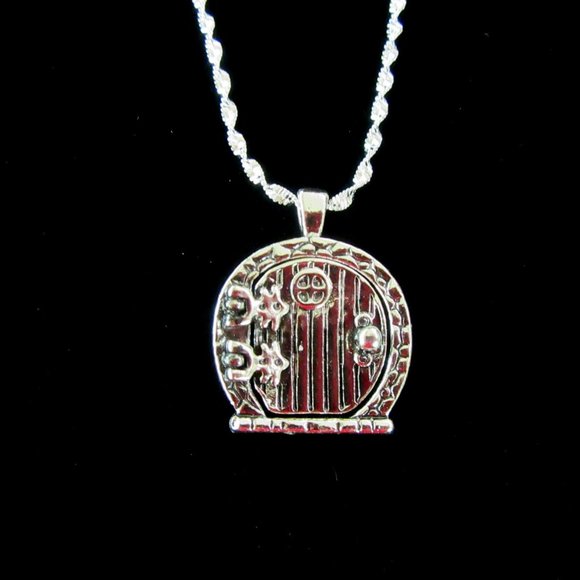 Fairy door pendant locket in silver metal - 16" silver chain-secret message! NEW - Picture 4 of 8